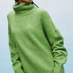 Daily Practices by Anthropologie Green Sweater Dress Size 2X